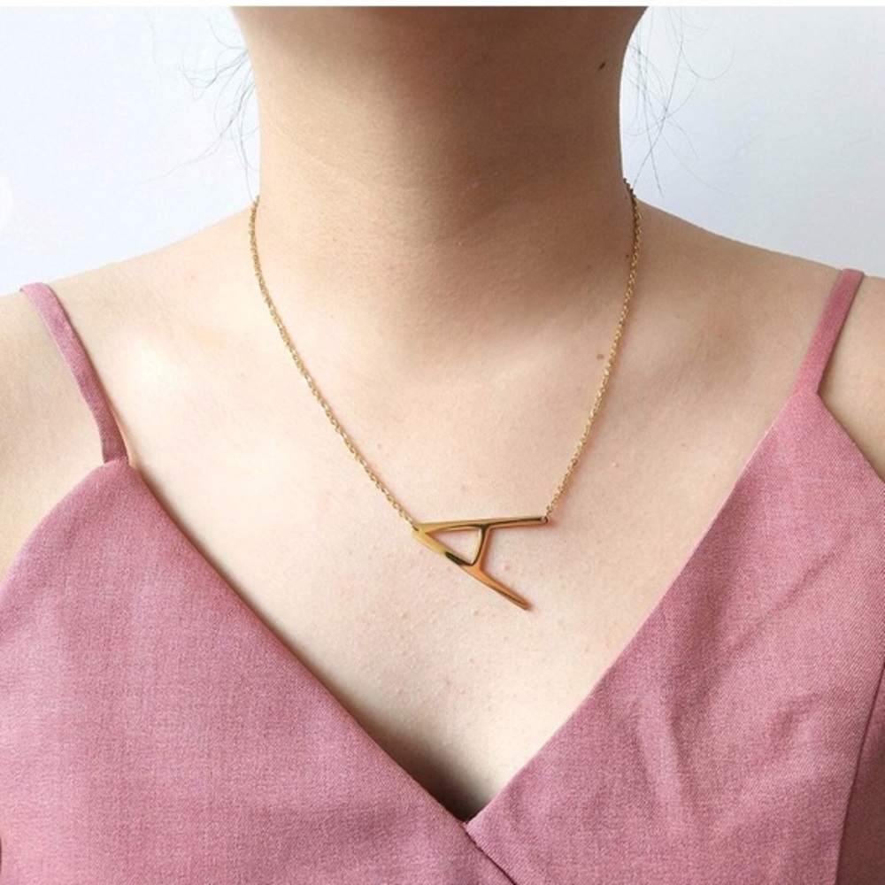 Monogram Pendant Necklace Initial A - image 4